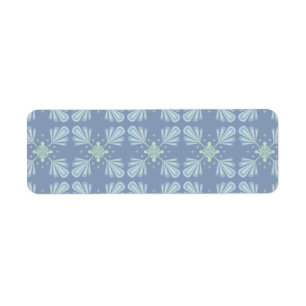 Pastel blue floral abstract repeat