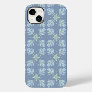 Pastel blue floral abstract repeat  Case-Mate iPhone 14 plus case