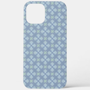 Pastel blue floral abstract repeat  iPhone 12 pro max case