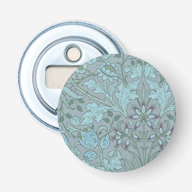Pastel Blue Flowers Bottle Opener (Front)