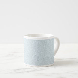 Pastel Blue Flowers Pattern Espresso Cup