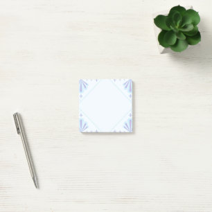 Pastel Blue Geometric Floral Repeat Pattern Post-it Notes