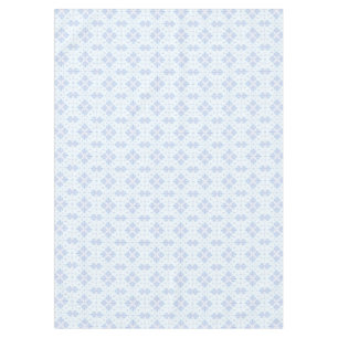 Pastel Blue Geometric Floral Repeat Pattern Tablecloth
