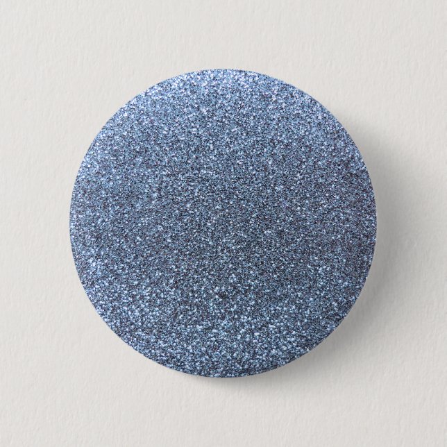 Pastel blue glitter 2 inch round button (Front)