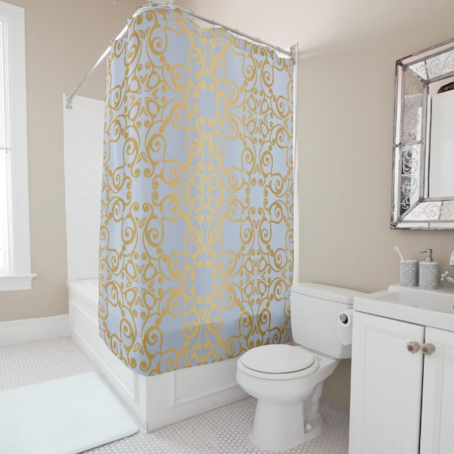 PASTEL BLUE GOLD ELEGANT PATTERN (In Situ)
