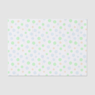 Pastel Blue, Green and Orange Dots Tissue Paper