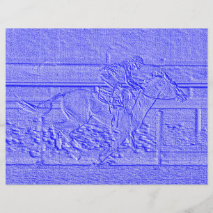 Pastel Blue Horse Racing Thoroughbred Racehorse