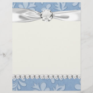 pastel blue leaf swirl floral flower damask