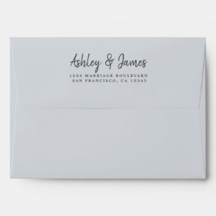 Pastel Blue Mariage Enveloppe d'adresse de retour