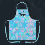 pastel blue opal gemstone background apron<br><div class="desc">please note this is a printed product with no real holographic effect</div>