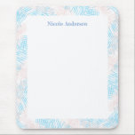 Pastel Blue & Pink Border Mouse Pad<br><div class="desc">Fun, cute and simple mousepad with pastel blue and pink borders. Personalize it with a name. Perfect as a Christmas, birthday or year-end gift for your loved ones, friends, family, teachers, colleagues, officemates, or classmates.</div>