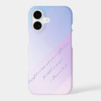 Pastel Blue Pink Calligraphy Bible Quote