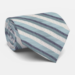 Pastel Blue Pink Magenta Textured Striped Pattern Tie