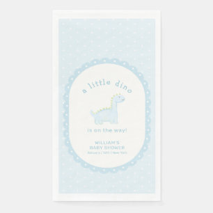 Pastel Blue Prehistoric Dinosaur Boy Baby Shower Napkin
