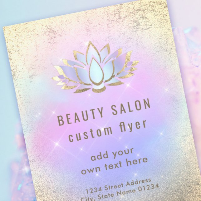 pastel blue purple design lotus logo flyer (Creator Uploaded)