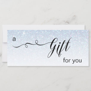 *~* Pastel Blue Rainbow Parties scintillant Carte 