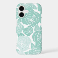 Pastel Blue Roses Personalized iPhone 7 Plus Case