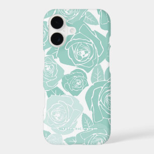 Pastel Blue Roses Personalized iPhone 7 Plus Case