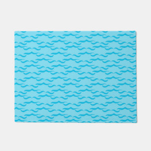 Pastel Blue Sea Water Waves Peaceful Ocean Doormat