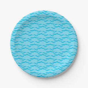 Pastel Blue Sea Water Waves Peaceful Ocean Paper Plate