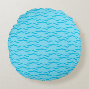 Pastel Blue Sea Water Waves Peaceful Ocean Round Pillow