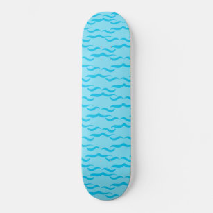 Pastel Blue Sea Water Waves Peaceful Ocean Skateboard