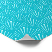 Pastel Blue Seashell Silhouette Diagonal Lines Art