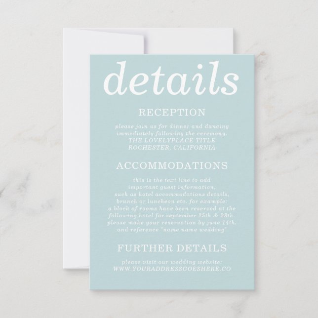 Pastel Blue Simple modern Invitation (Front)