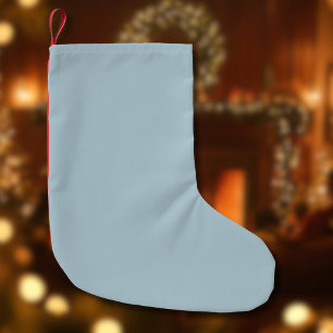 Pastel Blue Solid Colour   Classic   Elegant Small Christmas Stocking