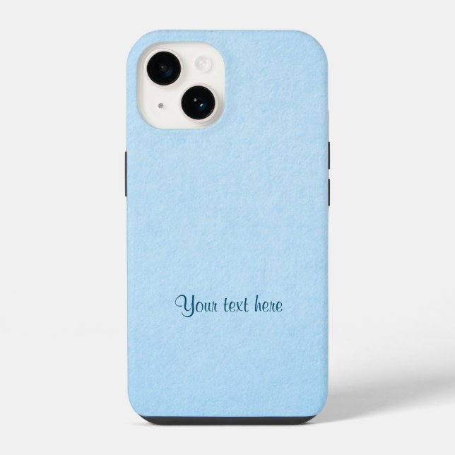 Pastel Blue Solid Colour TEMPLATE iPhone Case (Back)