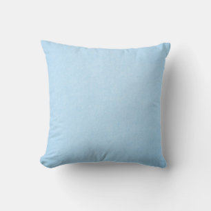 Pastel Blue Solid Colour Throw Pillow