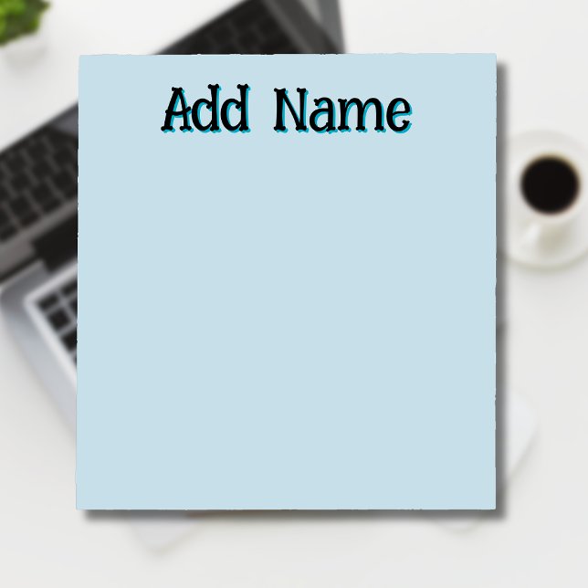 Pastel Blue Unique Personalized Teacher Gifts Notepad (Creator Uploaded)