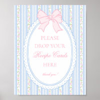 Pastel Blue Vintage Fancy Floral Share a Recipe