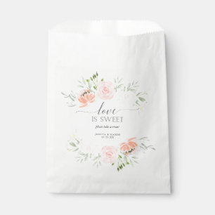 Pastel Blush Bridal Shower Favour Bag Love is Swee