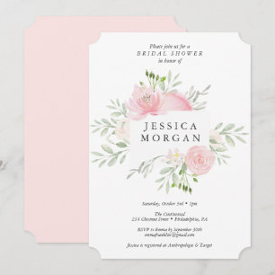 Pastel Blush Bridal Shower Invitation