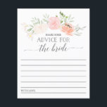 Pastel Blush Double Sided Bridal Shower Date Night Flyer<br><div class="desc">Get the party started with this fun DOUBLE sided Bridal Shower activity! One side is Share Your Favourite Date Night Idea - and the other is Share Some Advice! 
Double the fun for the price of one! See the entire collection for more matching items!</div>