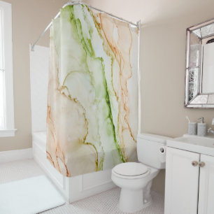 Pastel Blush Earth Tone Abstrait rideau de douche
