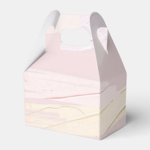 Pastel Blush Pink and Gold Paint Splash Favor Box
