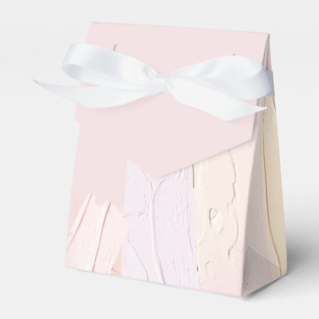 Pastel Blush Pink and Lilac Paint Splash Favor Box (Front Side)