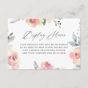 Pastel Blush Pink Bridal Shower Display Shower Enclosure Card