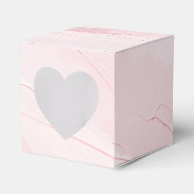 Pastel Blush Pink Paint Splash Favor Box (Front Side)