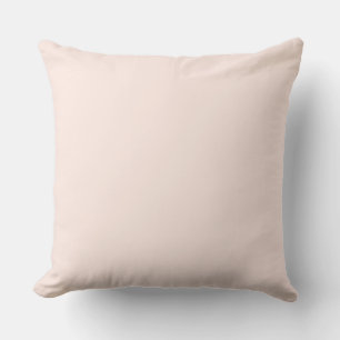 Pastel Blush Pink Solid Colour Throw Pillow