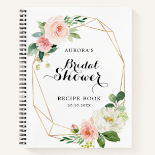 Pastel Blush rose Fête des mariées florale Livre d