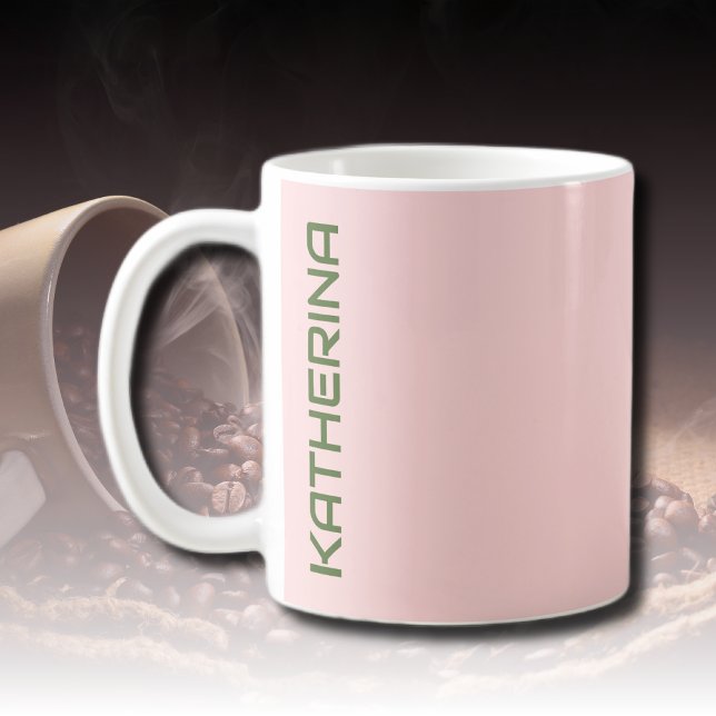 Pastel Blush Solid Colour Personalized  Coffee Mug (Creator Uploaded)