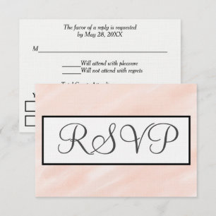 Pastel Blush Watercolor Wedding RSVP