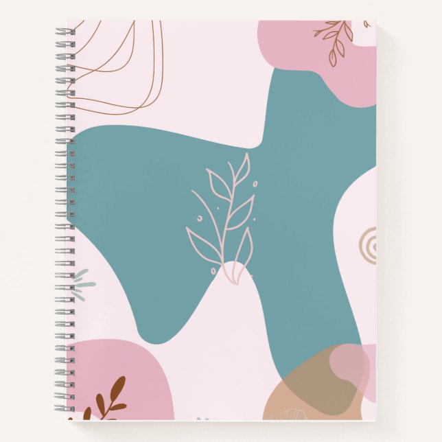 Pastel Boho Botanical Art Notebook (Front)