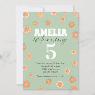 Pastel Boho Daisy Birthday Invitation Any Age