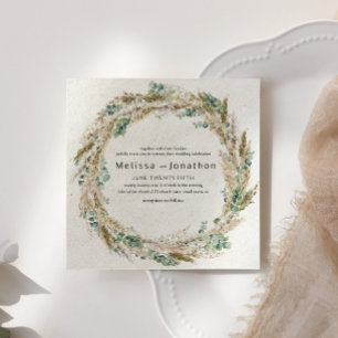 Pastel Boho Neutral Floral Faire-part de mariage