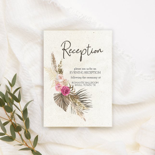 Pastel Boho Neutral Floral Mariage Carte de boîtie (Créateur téléchargé)