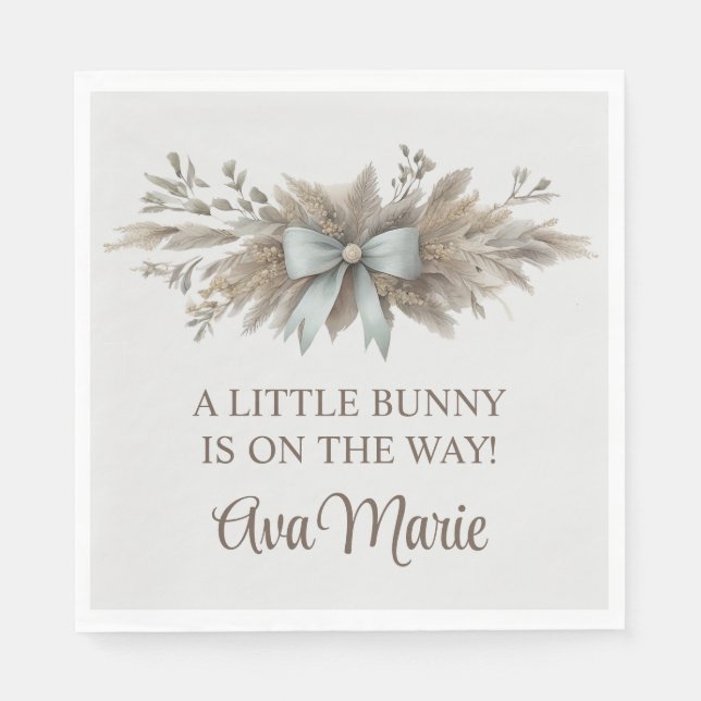 Pastel Boho Rabbit Napkin (Front)